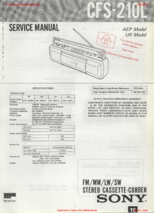 Sony cfs w328l схема