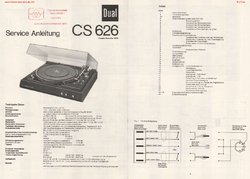 Dual CS626 Service Manual PDF Free Download
