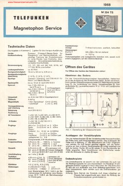Manuale D'officina Telefunken M 204 TS – Copia Ben Leggibile In Tedesco - Foto 4